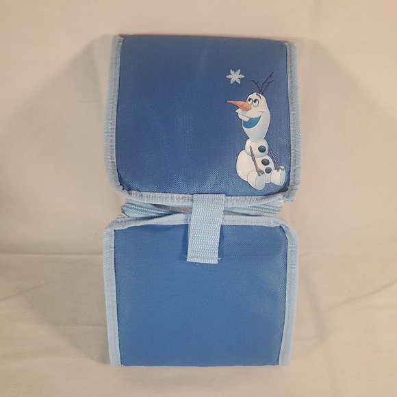 Thermos Frozen Lunch Bag Ice Cube Box Elsa Ana Olaf NEW NWT PVC FREE Blue Girl's - Picture 3 of 15